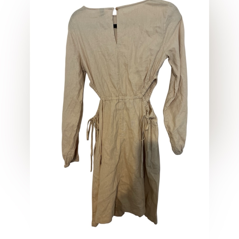 Universal Thread Chic Beige Long Sleeve Dress - image 7